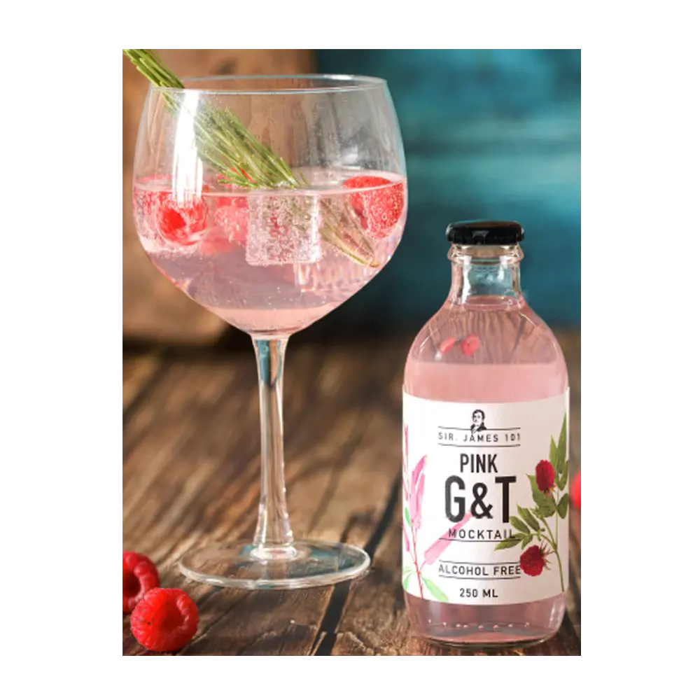 Ready-to-Drink Pink Gin & Tonic (Alcohol Free)